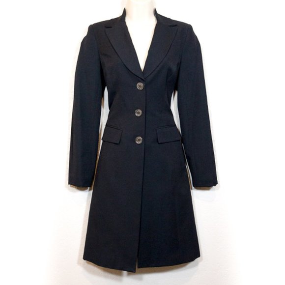 VTG Y2K Black Pant Suit Size 4 - Picture 1 of 12